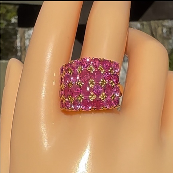 Natural Burmese Ruby Ring in 18 k solid gold with lab certificate US8.8 - Picture 9 of 11